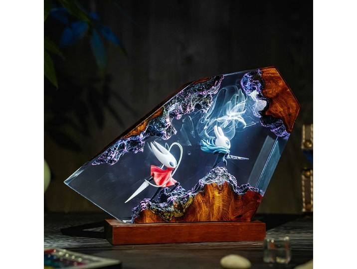 Lampe de table en résine, figurine de dessin animé, couleurs variées, veilleuse personnalisée, figurine de jeu, décoration artistique créative pour bureau et maison, recharge USB