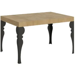Itamoby Paxon Ausziehtisch 120/380x90 cm Natur-Eiche mit anthrazitfarbenen Beinen