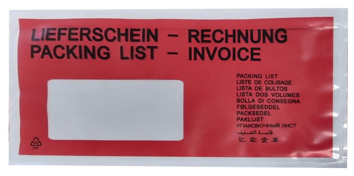 LMG Lieferscheintaschen Kunststoff DIN lang DLPE-1000