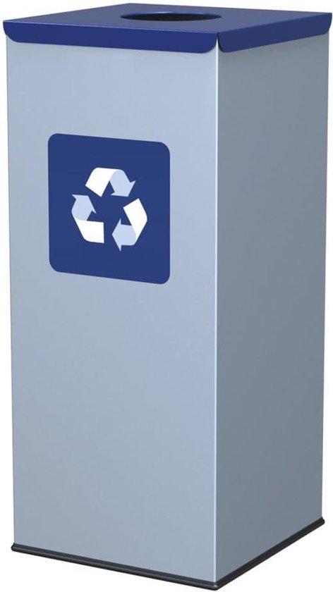 Famanu Abfalltrennbehälter 60 Liter - Eco Freundlich mit Blauem Deckel