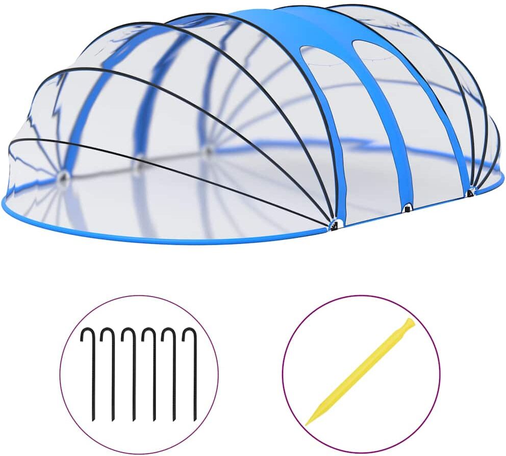 vidaXL Dôme de piscine ovale 620x410x210 cm