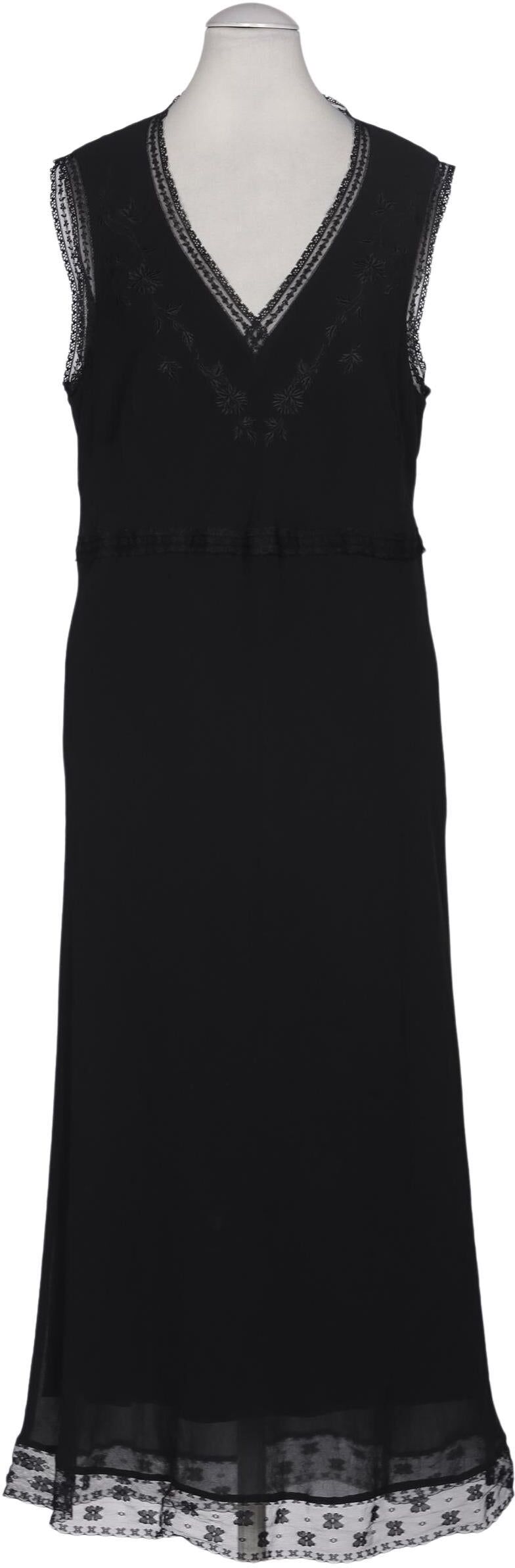 Laura Ashley Damen Kleid, Schwarz, Gr. EU 40, Viskose / Seide - Second Hand