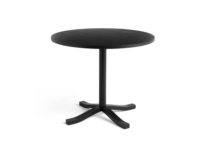 HAY Table à manger Pastis Table Ø90 Black lacquered ash