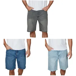 riverso Jeans Shorts Herren Loose Fit RIVAshton - Grey Denim (G126) - XXL