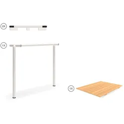 AVANTI Esstisch Erweiterung Kiefer Weiß 83 cm
