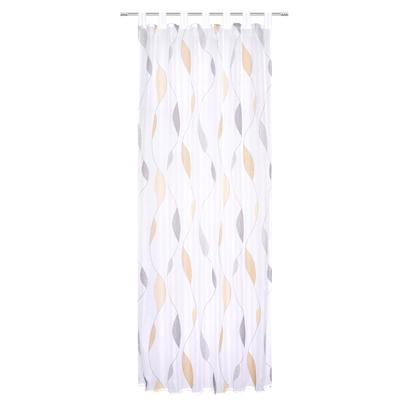 Vorhang HOME WOHNIDEEN "PAOLO" Gr. 3, gelb, B:140cm H:225cm, Voile, Polyester, Gardinen, Schlaufenschal PAOLO bedruckt