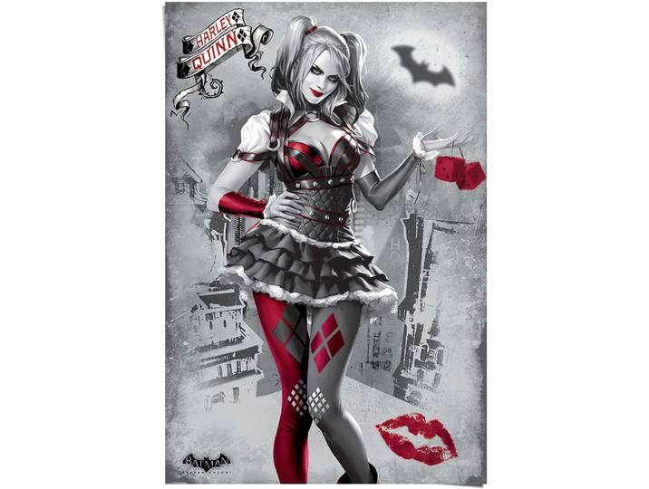 Poster REINDERS Batman Harley Quinn , weiss (farbe bild(er): weiß), B:61cm H:91,5cm, Papier, Bilder, Poster