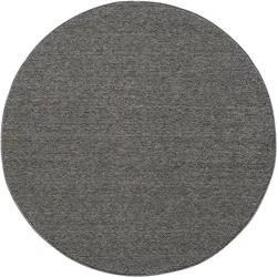 Carpetsale24 Runder Teppich 160 cm Grau, Weicher Schlingenflor Einfarbig, Modern, Für Wohnzimmer oder Schlafzimmer, Stilvoll & Gemütlich