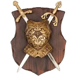 Wandschild Richard Löwenherz mit Schild und Schwertern