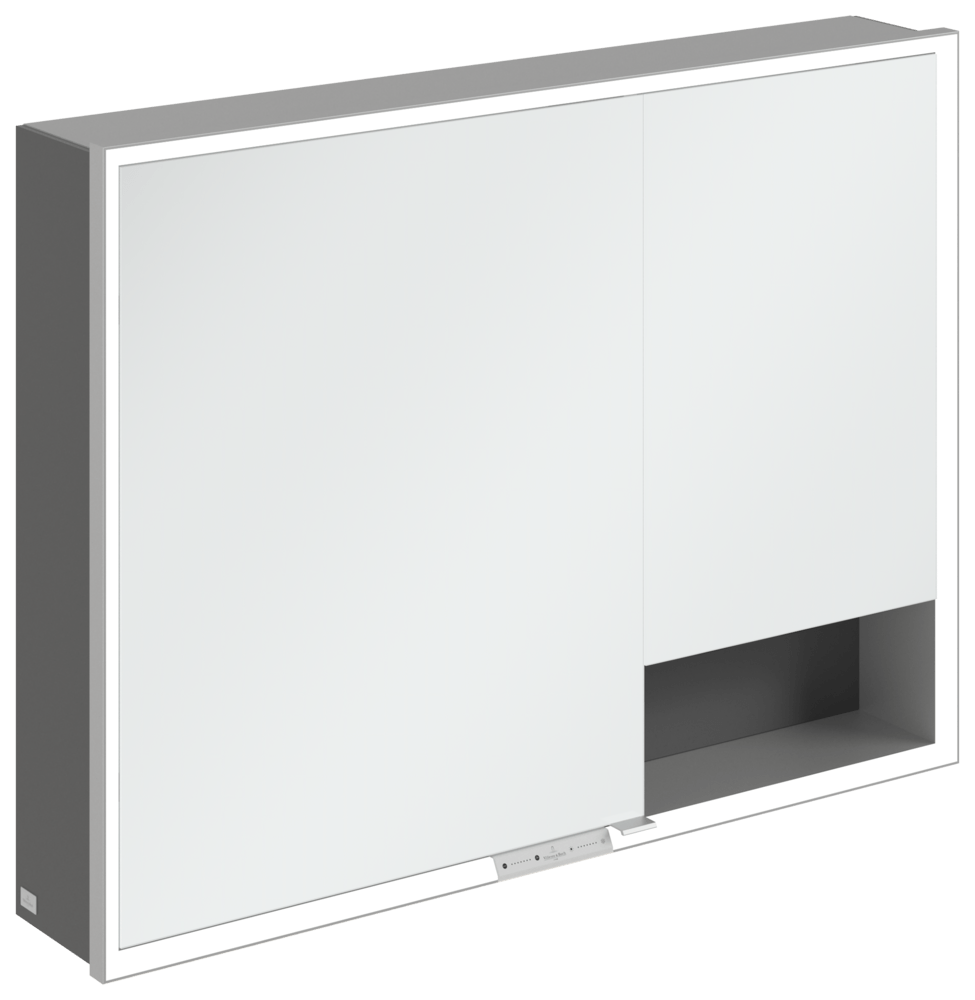 Villeroy & Boch Aufputz-Spiegelschrank My View+ A48110 1000x750x168mm m. Bel. Graphite A48110VR