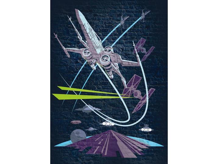 FOTOTAPETE STAR WARS CONCRETE X-WING