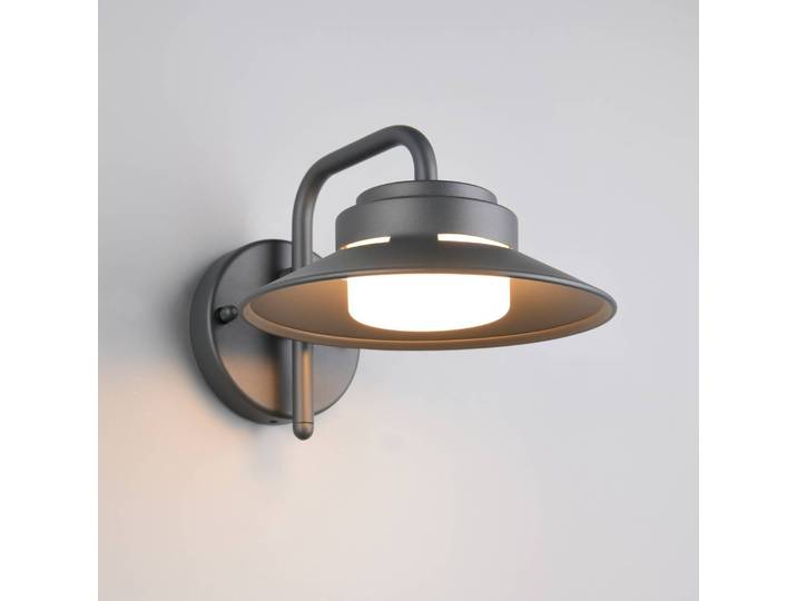 Trio Lighting Außenwandleuchte Atrato, dimmbar, schwarz, Aluminium