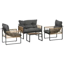 Outsunny - Gartenmöbel-Set - 106Lx70Wx72Hcm - Dunkelgrau