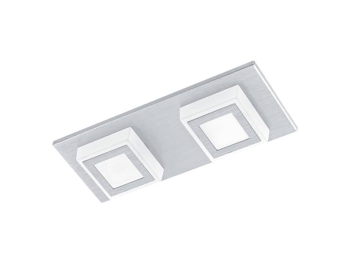 LED-Deckenleuchte Masiano I 25 x 5 x 10cm Weiß/Silber 2 Hauptmaterial: Aluminium, gebürstet Sekundärmaterial: Kunststoff LED