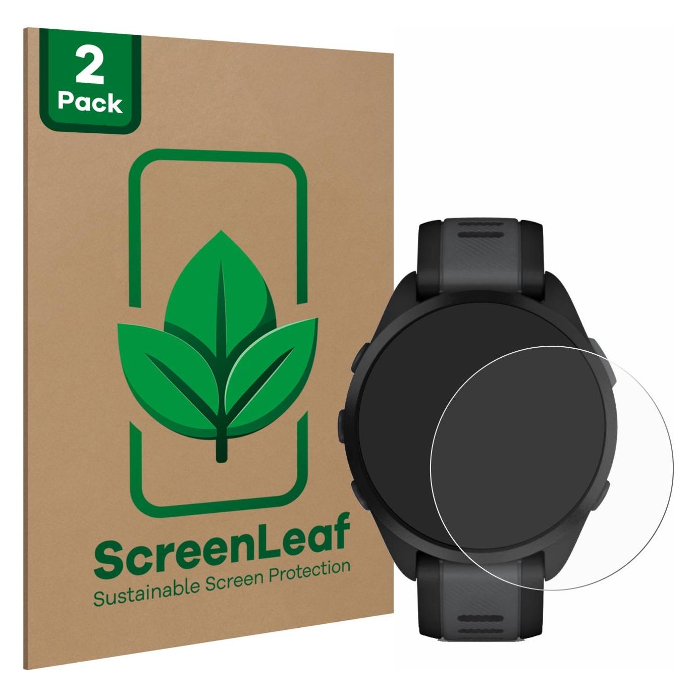 ScreenLeaf Schutzfolie für Garmin Forerunner 165 / 165 Music Displayschutz Display Schutz Folie Klar (6153253)