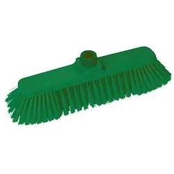 Hygienebesen Haug 280 mm geschlitzt vollfarbig grün HACCP, lebensmittelkonform