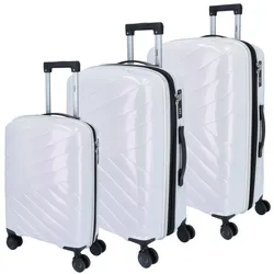 DYX 4 Rollen Trolley 3er Set S/M/L Dubai weiß