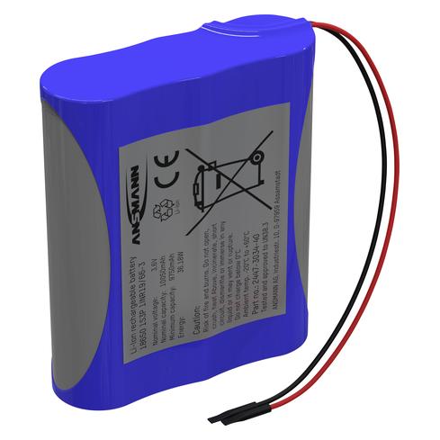 Ansmann 1S3P Akkupack 3x 18650 Kabel Li-Ion 3.6 V 10050 mAh (1 Stk., 18650, 10050 mAh) (2447-3034-40)