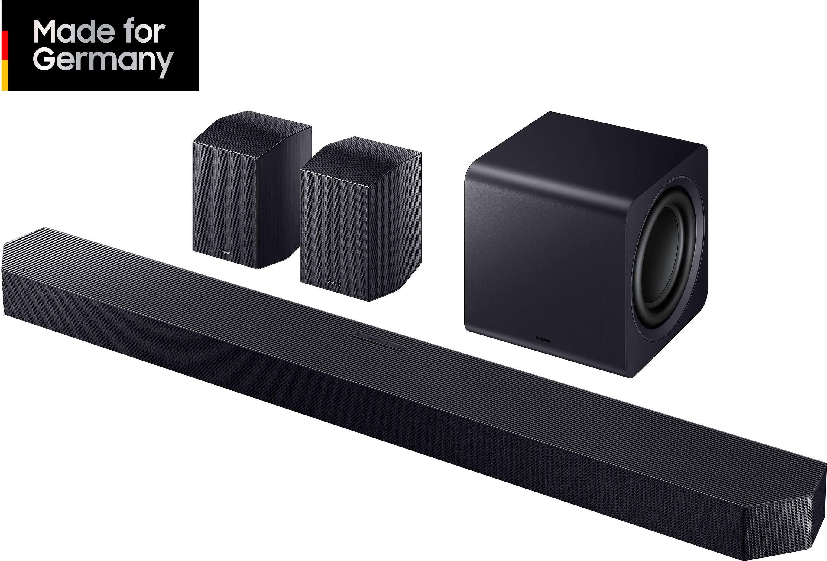 Samsung Soundbar "HW-Q995GF Q-Soundbar", schwarz, B:123,2cm H:7,08cm T:12,8cm, Lautsprecher, 11.1.4-Kanal Subwoofer & Rücklautsprecher, Kabellos Dolby Atmos, DTS:X, Soundbar
