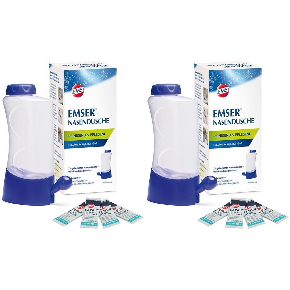 Emser Nasendusche mit 4 Btl.Nasenspülsalz 2x 2x1 St Kombipackung