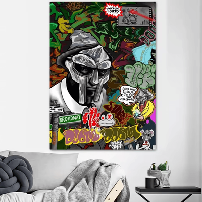 Inspire Curations MF DOOM Album Cover Canvas Poster Hip Hop Wall Art For Room & Studio Decor z3 30x40cm No Frame