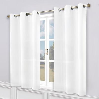 Superior Modern Solid Washable Room Darkening Curtains, Set of 2 Panels