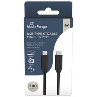 MediaRange USB-C Lade-/Datenkabel USB 3.1 10Gbit/s 1,2m sw
