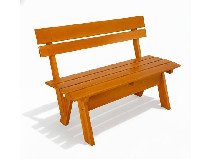 Beautissu Tromsö GR, 120x42x60cm, Braun, Holzbank, 2-Sitzer, wetterfest