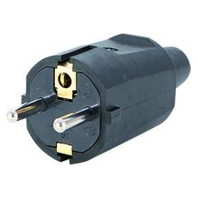 REV 0512091777 Schutzkontaktstecker Gummi 250 V Schwarz IP20 (0512091777)