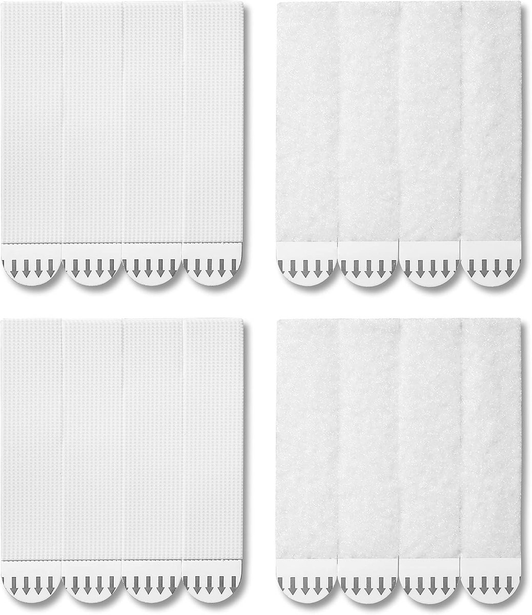 SnelShoppen 28 Paar Zelfklevende Haak en Lus Strips voor Fotolijsten, Kunstwerken en Decoratie