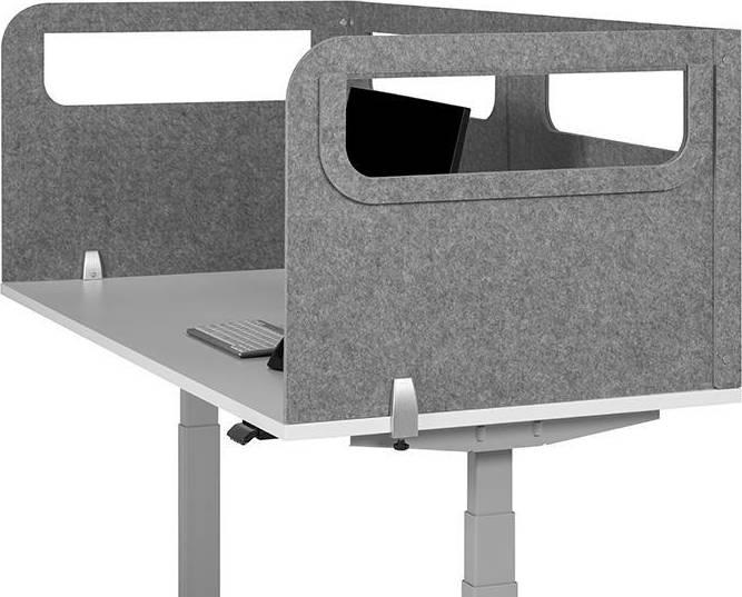 BakkerElkhuizen BE Safety Screen U, Hellgrau, PET-Filz, Aluminium, Grau, 1 Stück(e), 1400 mm