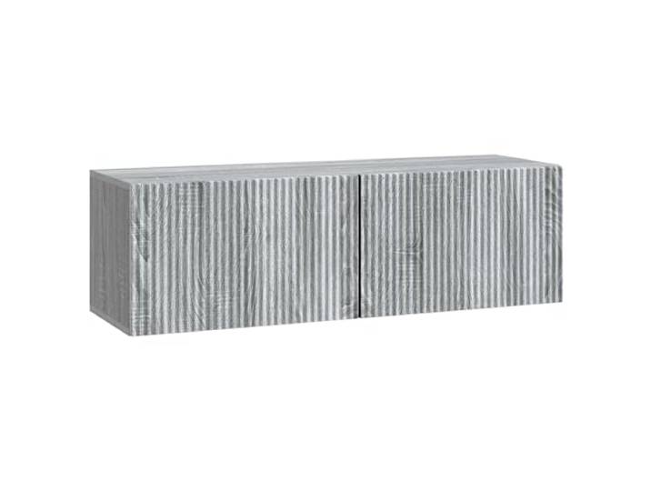 Favemtsl Wandmontierter TV-Schrank Graues Sonoma 98 x 31 x 30 cm Schwebendes Design spart Bodenfläche im Schlafzimmer und Wohnzimmer. Stabile Konstruktion mit Klapptüren und Stauraum.