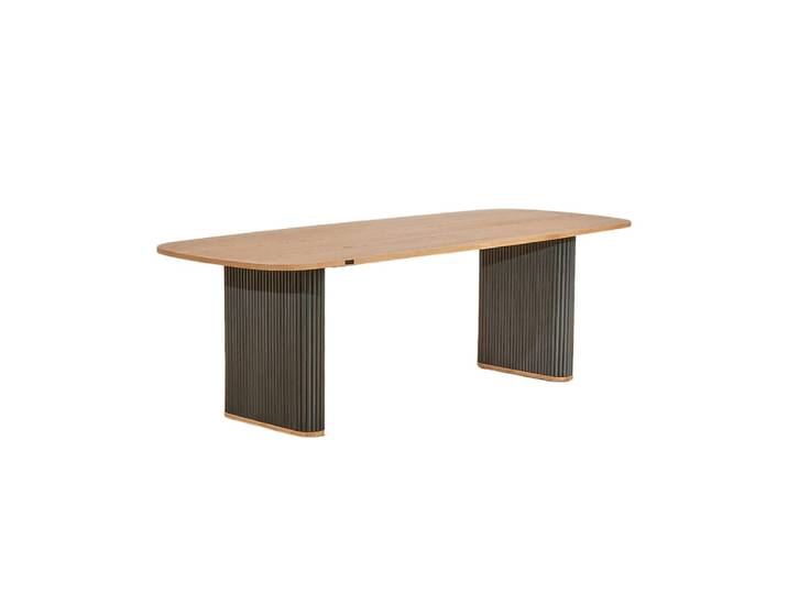 Table rectangulaire en chêne 10 couverts gris