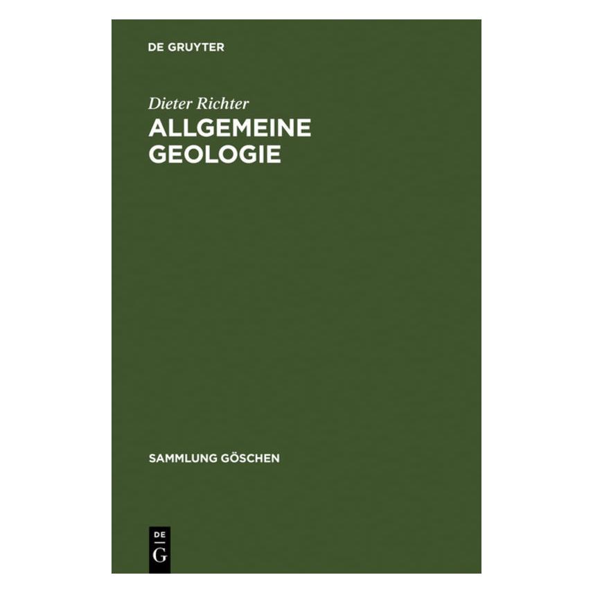 De Gruyter Richter:Allgemeine Geologie (Deutsch, Hardcover, Dieter Richter) (67765396)