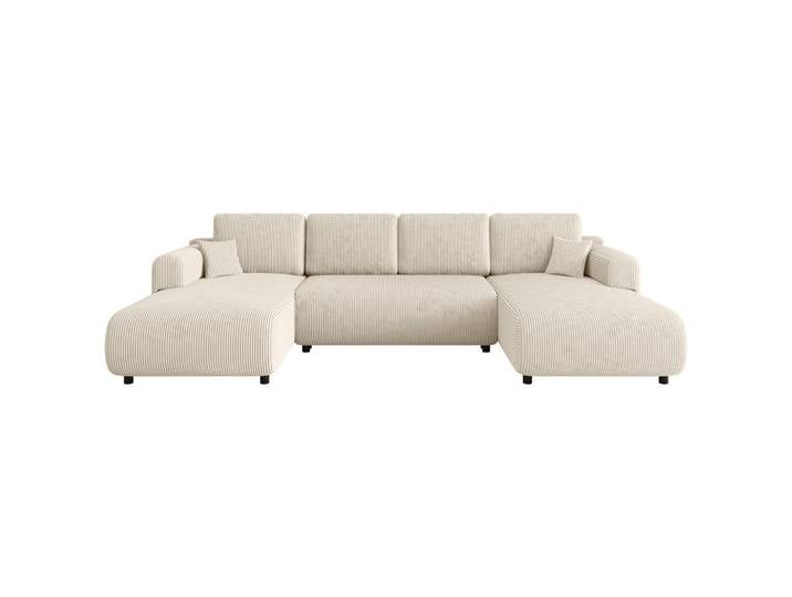 Xora Wohnlandschaft, Creme, 4-Sitzer, Füllung: Schaumstoffflocken,Schaumstoffflocken, U-Form, 360x200 cm, Wohnzimmer, Sofas & Couches, Wohnlandschaften, Wohnlandschaft U-Form