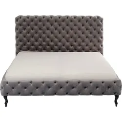 Kare Design »Desire« Velvet Bett Hoch Silbergrau