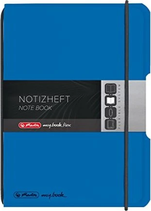 Herlitz Notizheft my.book flex A6 PP 40Bl. kariert blau