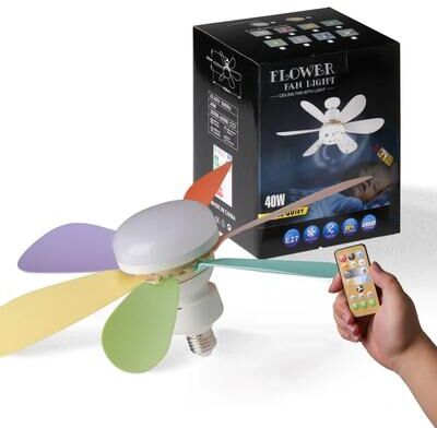 Uplift Essentials Modern Remote Control Ceiling Fan Light multicolor 20.5 In