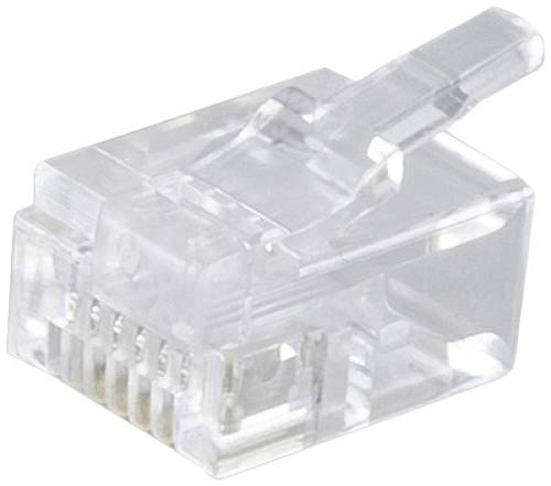 Shiverpeaks BASIC-S Netzwerk Modular-Stecker RJ12 6polig, 6 Kontakte belegt, DEC-Ausführung, vergoldete Kontakte VE 10 BS72050-