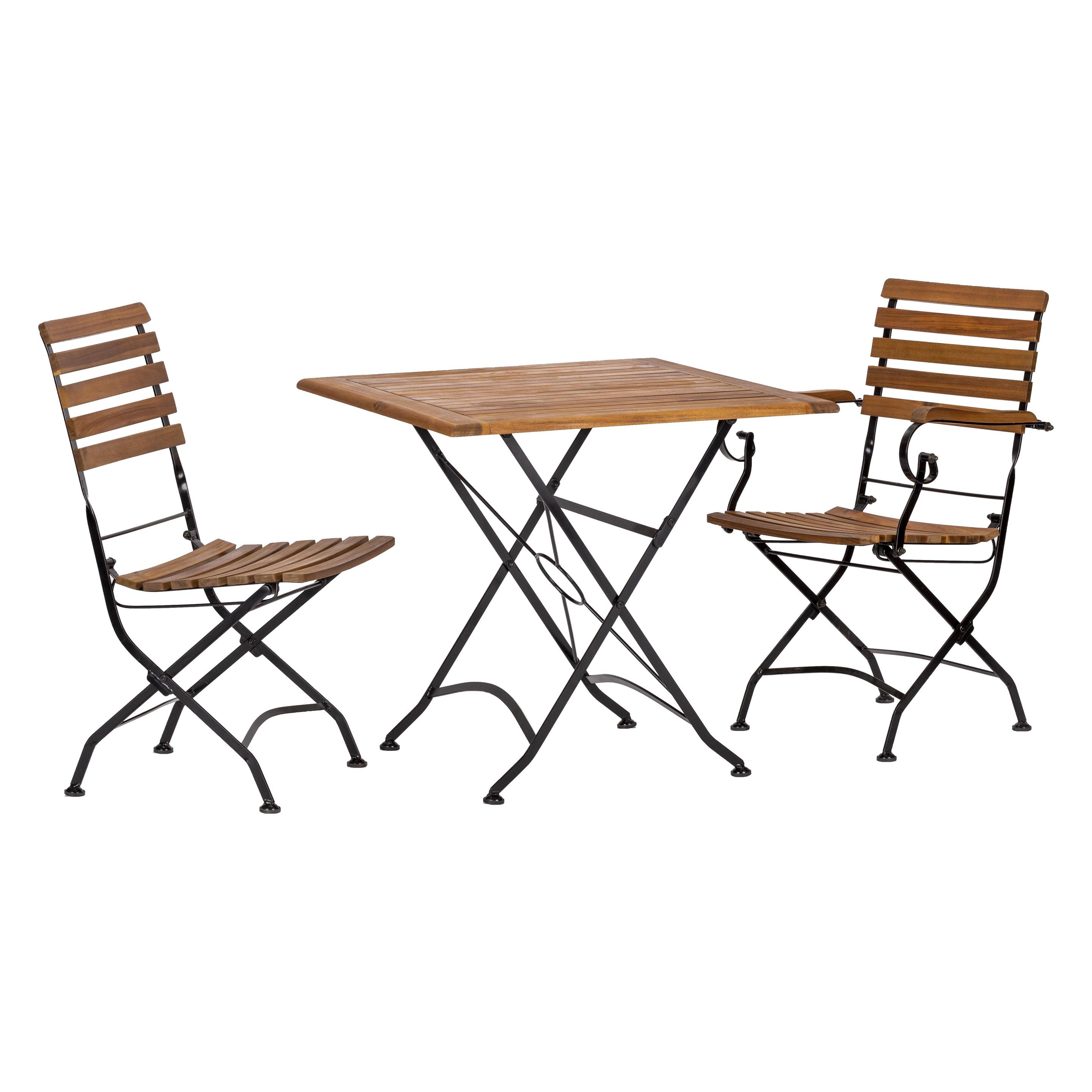 Acamp Set 1x LINDAU Klappsessel + 1x LINDAU Klappstuhl + 1x LINDAU Klapptisch 80x80cm (80 x 80 x 75 cm) (569972)