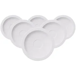 Villeroy & Boch Multipack White Pearl Mokka-/Espressountertasse - 6 Stück, Untertasse, Weiss