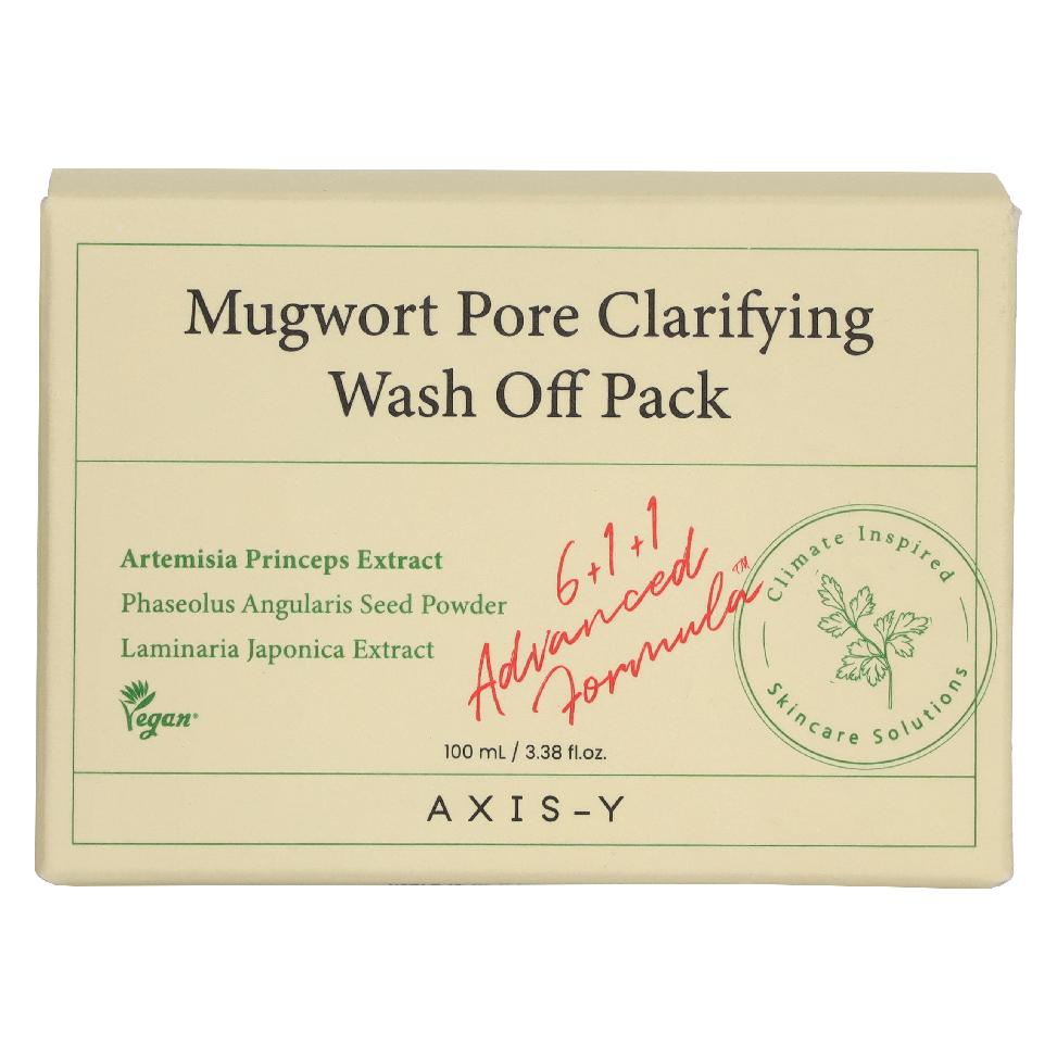 Axis-Y Mugwort Pore Clarifying Wash Off Pack Cleansing Face Mask With Mugwort 100Ml (100 ml) (8809634610102)