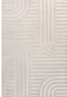 JONATHAN Y Finn High-Low MidCentury Modern Arch Stripe Two-Tone Indoor/Outdoor Rug