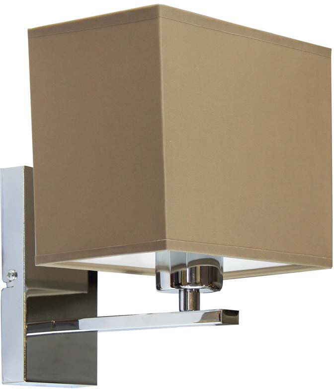 17 Stories Asavira Armed Sconce Beige/Chrome