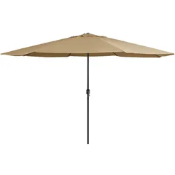vidaXL Sonnenschirm mit Metall-Mast 390 cm Taupe