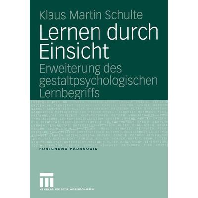 Lernen durch Einsicht, Taschenbuch von Klaus Martin Schulte, VS Verlag für Sozialwissenschaften, 978-3-531-14869-4