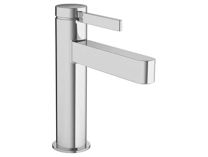 Robinet à levier unique pour lavabo Hansgrohe Finoris 110\, avec système de bonde à coulisse\, finition chrome