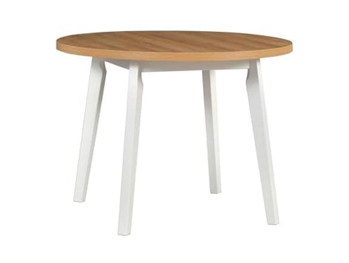 LeafDesign Runder Esstisch, Idealer für kleine Wohnungen, Stilvoller moderner, Für 4 Personen, Made in EU, „Oslo 3“ (100x100x75)