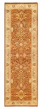 Overton Hand Knotted Wool Vintage Inspired Traditional Mogul Orange Runner Rug