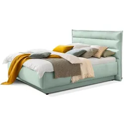 Segmüller Werkstätten Polsterbett Lila Stoff Blau Hellblau 200 x cm